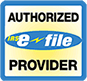 Authorized e-file provider logo.