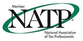 National Association of Tax Preparers certification logo.